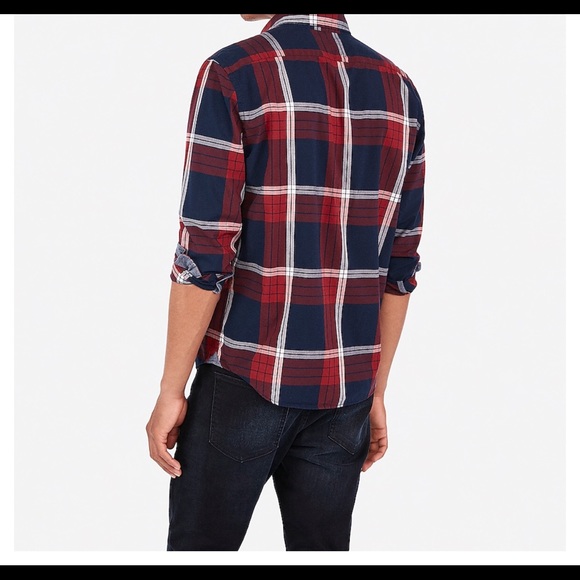 NWT Classic Plaid Soft Wash Button-Down Shirt - Picture 3 of 3